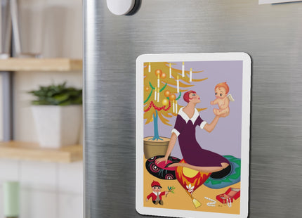 Art Deco Christmas Die-Cut Magnets (5 Sizes)