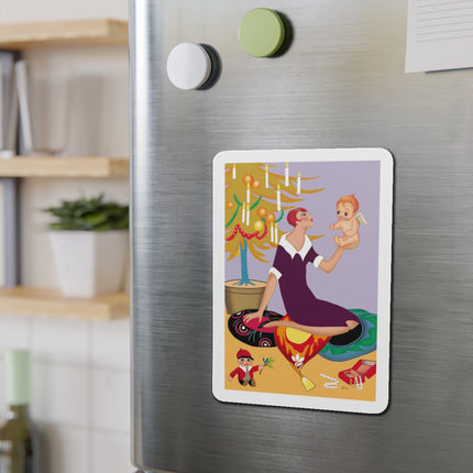 Art Deco Christmas Die-Cut Magnets (5 Sizes)
