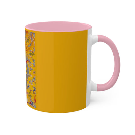 The Imperial 12-Symbol Robe, A Dragon's Regalia Colorful Mugs, 11oz