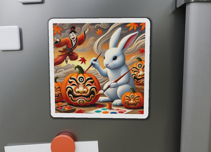 Halloween Rabbit’s Kabuki Jack-o’-Lanterns Die-Cut Magnets (4 Sizes)
