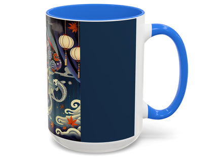 Skeleton Kabuki Performer Colorful Mugs (11oz, 15oz)