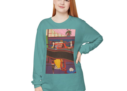 La Musique by Charles Martin Garment-dyed Long Sleeve T-Shirt
