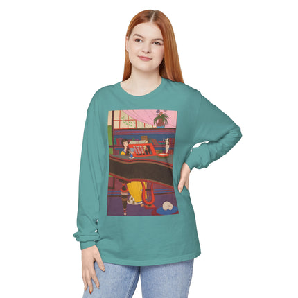 La Musique by Charles Martin Garment-dyed Long Sleeve T-Shirt