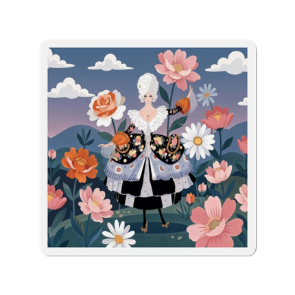 🌸🎀 The Grand Floral Promenade Die-Cut Magnets – Art Deco Fashion Fantasy