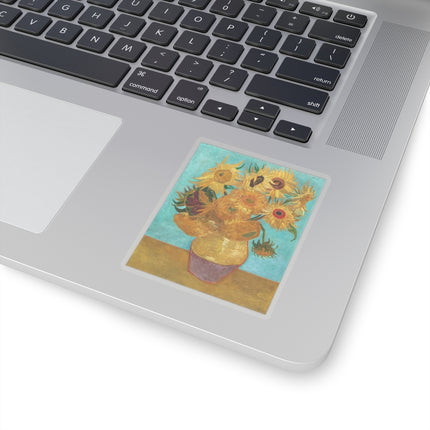 Vase with Twelve Sunflowers by Vincent Van Gogh Kiss-Cut Stickers (4 Sizes)