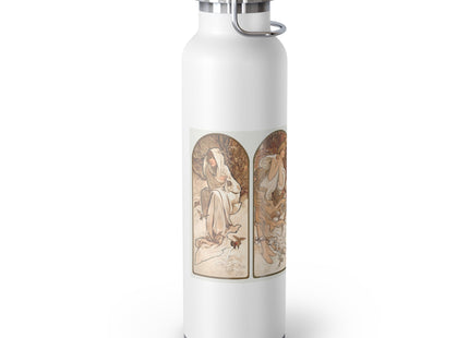 The Seasons by Alphonse Maria Mucha Copper Vacuum Insulated Bottle, 22oz
