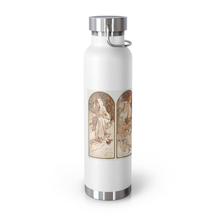 The Seasons by Alphonse Maria Mucha Copper Vacuum Insulated Bottle, 22oz