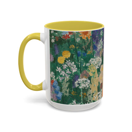 Flowers on the Mountain by August Babberger Colorful Mugs (11oz, 15oz)