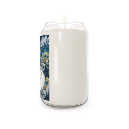 🌼💙 The Lady Of The Moonlit Daisy Garden Scented Soy Candle – Art Deco Floral Fantasy
