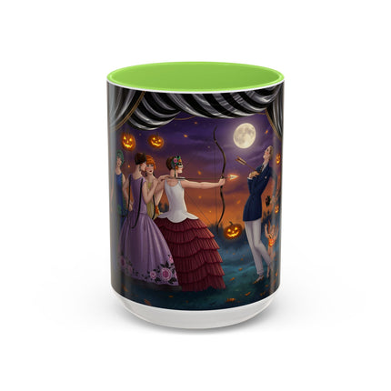 🏹🎃 Cupid's Arrow At Pumpkin Moon Manor Colorful Mug – Romantic Halloween Charm