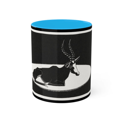 “Goat” (“Blesbok”) by Samuel Jessurun de Mesquita Colorful Mugs, 11oz