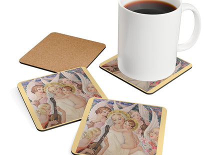Madonna with Child by Gerda Wegener Corkwood Coaster Set
