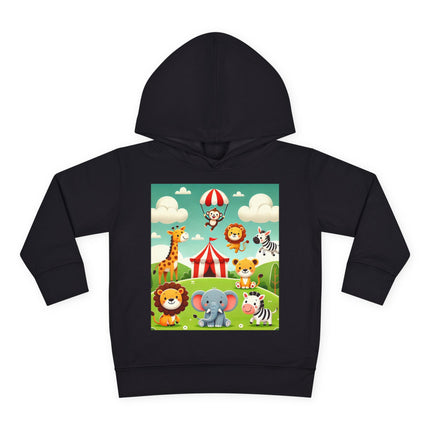 Whimsical Circus Friends Toddler Pullover Fleece Hoodie
