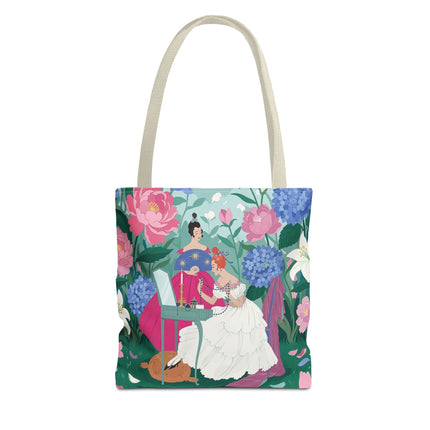 🌸🕯️ The Ladies Of The Enchanted Garden Vanity Tote Bag – Art Deco Floral Elegance
