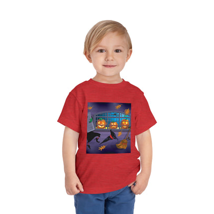 Whimsical Halloween Mischief Toddler Short Sleeve Tee