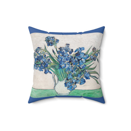 Irises by Vincent Van Gogh Spun Polyester Square Pillow