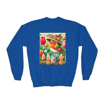 The Little Garden Tender Youth Crewneck Sweatshirt – Sunshine, Sweetness & Blooming Imagination