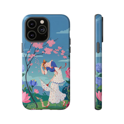 🌸☂️ The Lady Of The Falling Blossoms Phone Case – Art Deco Garden Whimsy