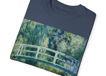 Water Lilies and Japanese Bridge by Claude Monet Unisex Garment-Dyed T-shirt