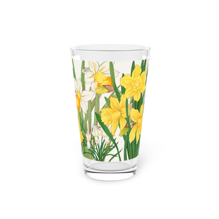 Daffodils by Tanigami Kônan Pint Glass – Spring Blooms & Japanese Woodblock Elegance