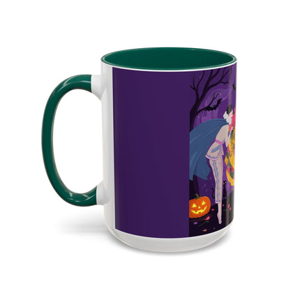 🎭🌹 The Harlequin Rose Masquerade Colorful Mug – Theatrical Halloween Romance