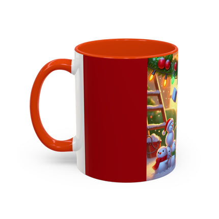 Naughty or Nice Kitten Christmas Colorful Mugs (11oz, 15oz)