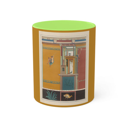 Pompeii Walls Pl.20 by Victor Steeger Colorful Mugs, 11oz
