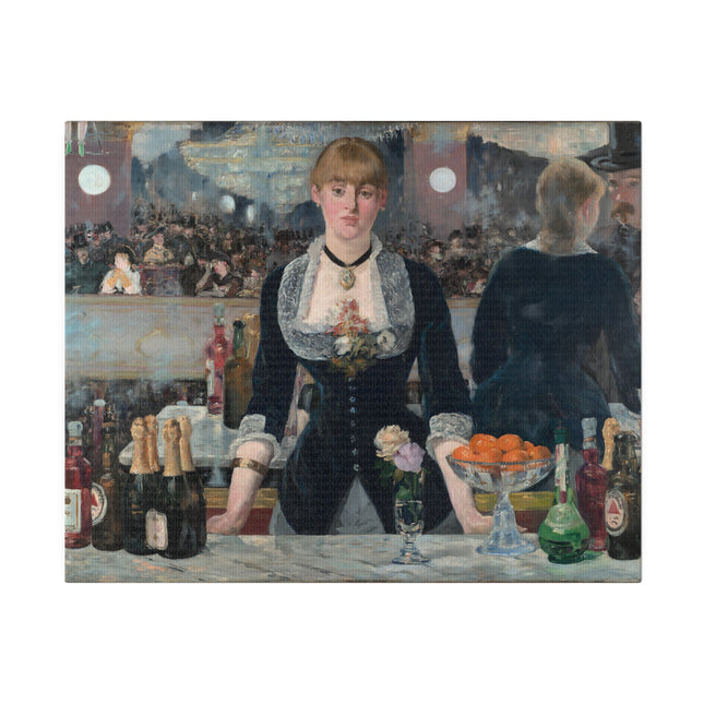 A Bar at the Folies-Bergère by Edouard Manet Matte Canvas, Stretched, 0.75"