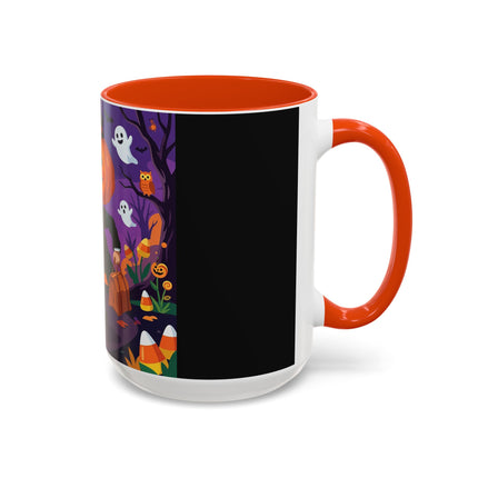 🎃🏮 The Pumpkin Gentleman's Moonlit Stroll Colorful Mug – Whimsical Halloween Charm