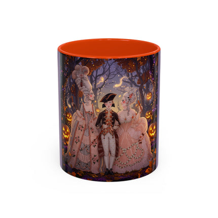 🎃🌙 The Midnight Court Of Pumpkin Grove Colorful Mug – Elegant Halloween Masquerade