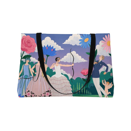 🌸🏹 The Garden Of Cupid’s Arrow Weekender Tote Bag – Art Deco Floral Romance