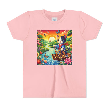 Sailor Kitten’s River Adventure Youth Short Sleeve Tee