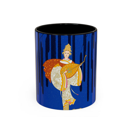 Celestial Melody Colorful Mug (11oz, 15oz) – Musical Grace, Starlit Beauty & Art Deco Elegance