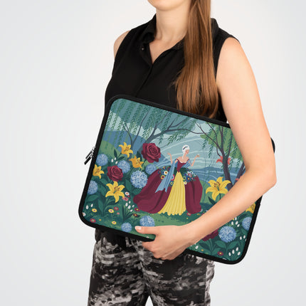 🌹🌿 The Lady Of The Willow Garden Laptop Sleeve – Art Deco Floral Elegance