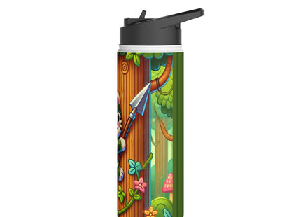 Stealthy Stripes Stainless Steel Water Bottle, Standard Lid