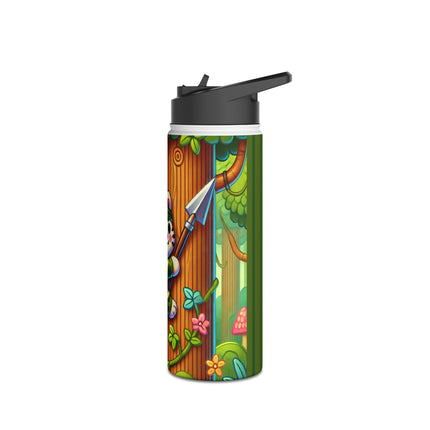 Stealthy Stripes Stainless Steel Water Bottle, Standard Lid