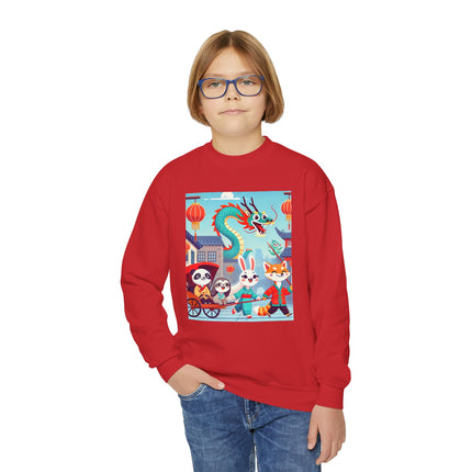 The Little Dragon and Friends Youth Crewneck Sweatshirt – Friendship, Adventure & Playful Charm