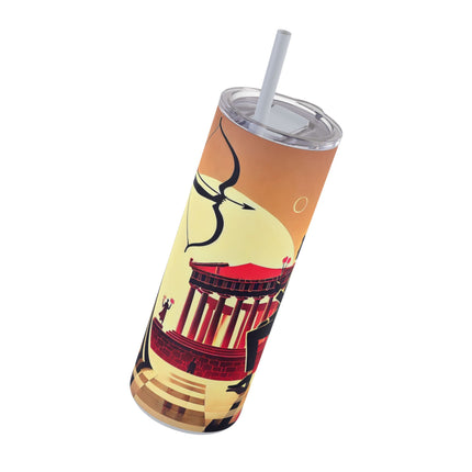 Art Deco Valentine's Romance Skinny Matte Tumbler, 20oz