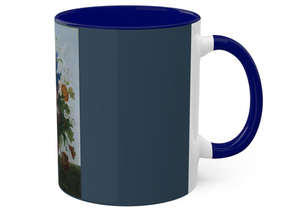 Bouquet of Flowers and a Nest by Sebastian Wegmayr Colorful Mugs, 11oz