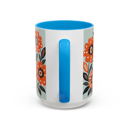 🧳🌼 The Grand Floral Voyage Colorful Mug – Art Deco Travel Elegance