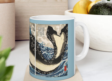Miyamoto no Musashi Attacking the Giant Whale by Utagawa Kuniyoshi Ceramic Mug 11oz