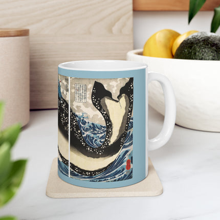 Miyamoto no Musashi Attacking the Giant Whale by Utagawa Kuniyoshi Ceramic Mug 11oz