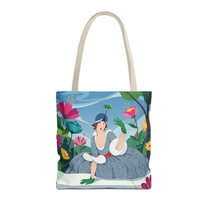 🌺🦚 The Lady Of The Peacock Garden Tote Bag – Art Deco Floral Fashion