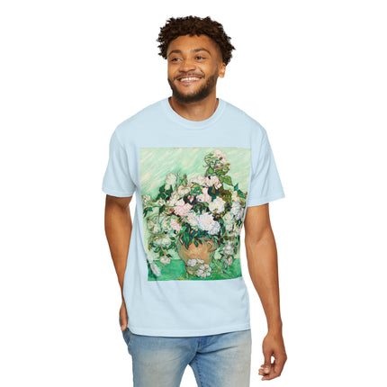 Roses by Vincent Van Gogh Unisex Garment-Dyed T-shirt