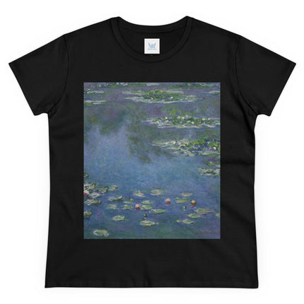 Water Lilies by Claude Monet Women's Midweight Cotton Tee