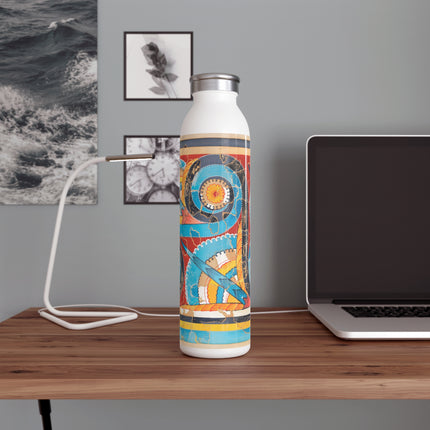 Reproduction of S-Spiral Frieze by Emile Gilliéron Slim Water Bottle