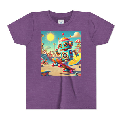 Skate Park Robot Youth Short Sleeve Tee