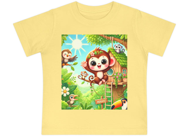 Monkey Treehouse Adventure Baby Short Sleeve T-Shirt
