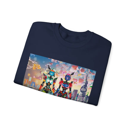 Cyber Punk Robot Models Unisex Heavy Blend™ Crewneck Sweatshirt
