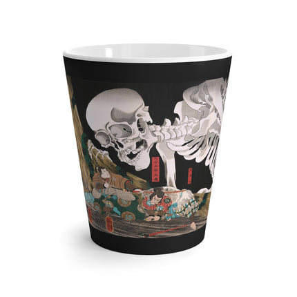 Mitsukuni Defying the Skeleton Spectre by Utagawa Kuniyoshi Latte Mug
